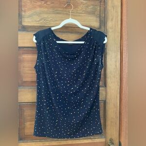 The Limited Black Top with Gold Accents